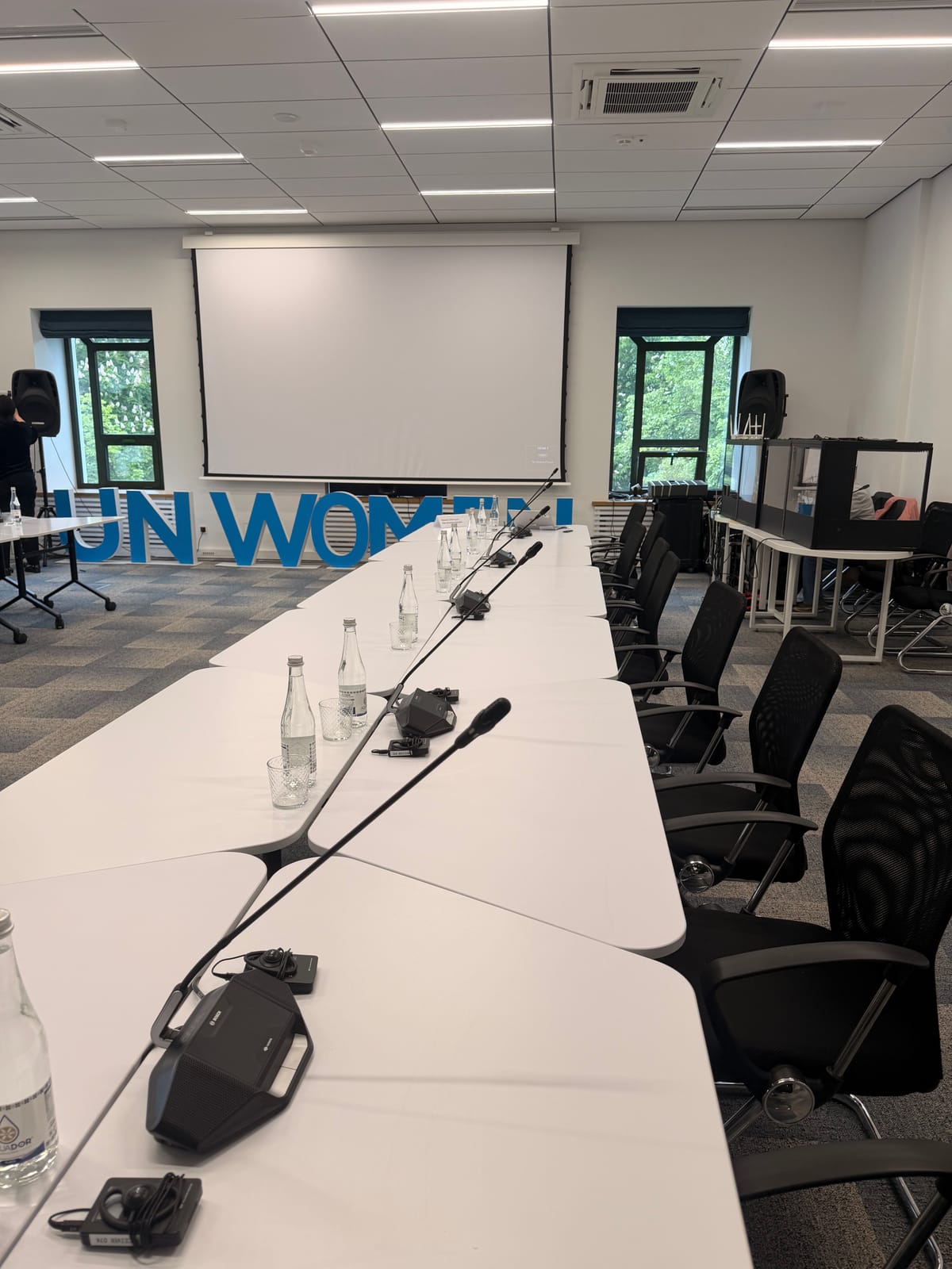 Conference equipment for a UN Women event